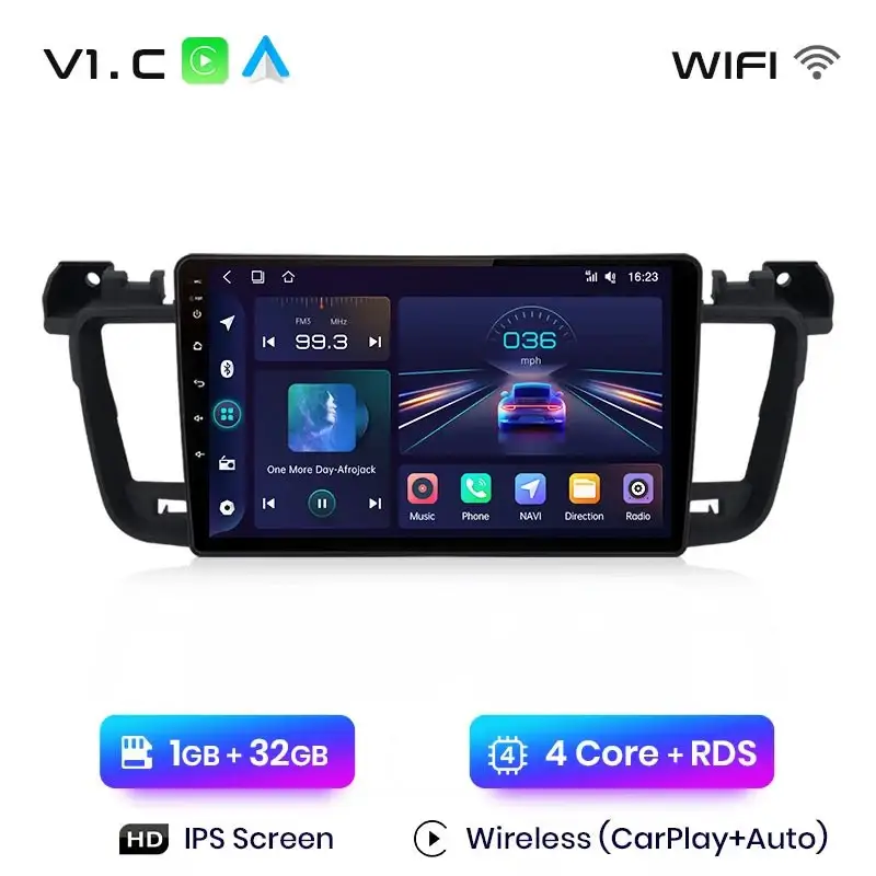 Radio Android do Peugeot 508 508SW (2011-2018) CarPlay Android Auto 4G WiFi GPS DSP