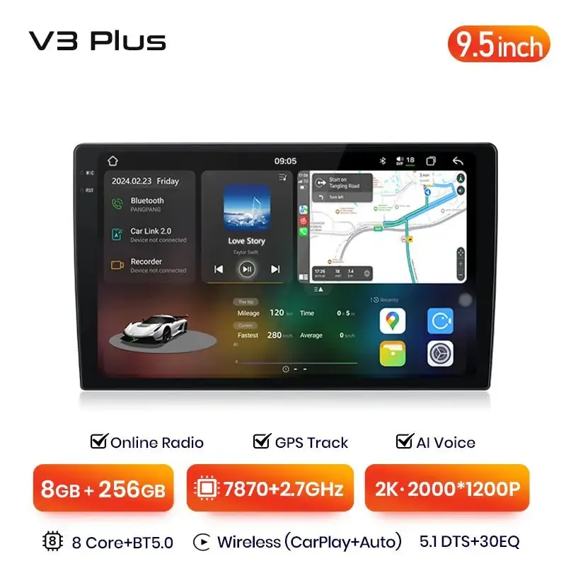 Radio Android do Peugeot 508 508SW (2011-2018) CarPlay Android Auto 4G WiFi GPS DSP