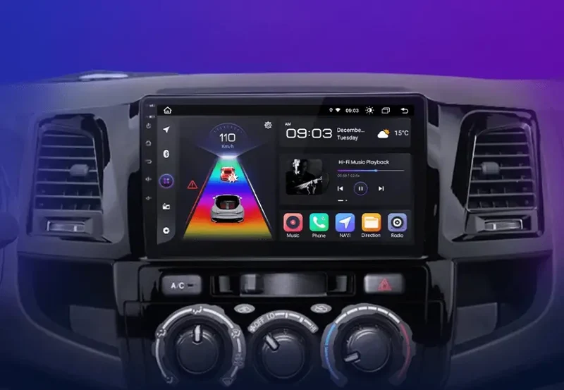 Radio Android do Toyota Fortuner Hilux Revo Hilux Vigo (2007-2015) CarPlay Android Auto 4G WiFi GPS DSP