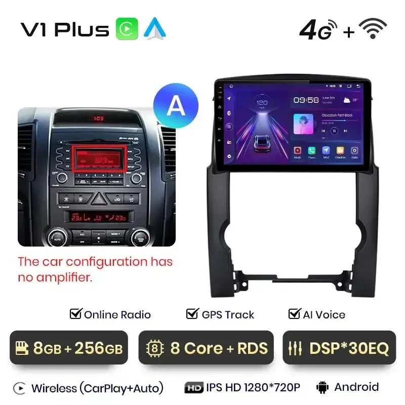 Radio Android do KIA Sorento II (XM) (2009-2012) CarPlay Android Auto 4G WiFi GPS DSP