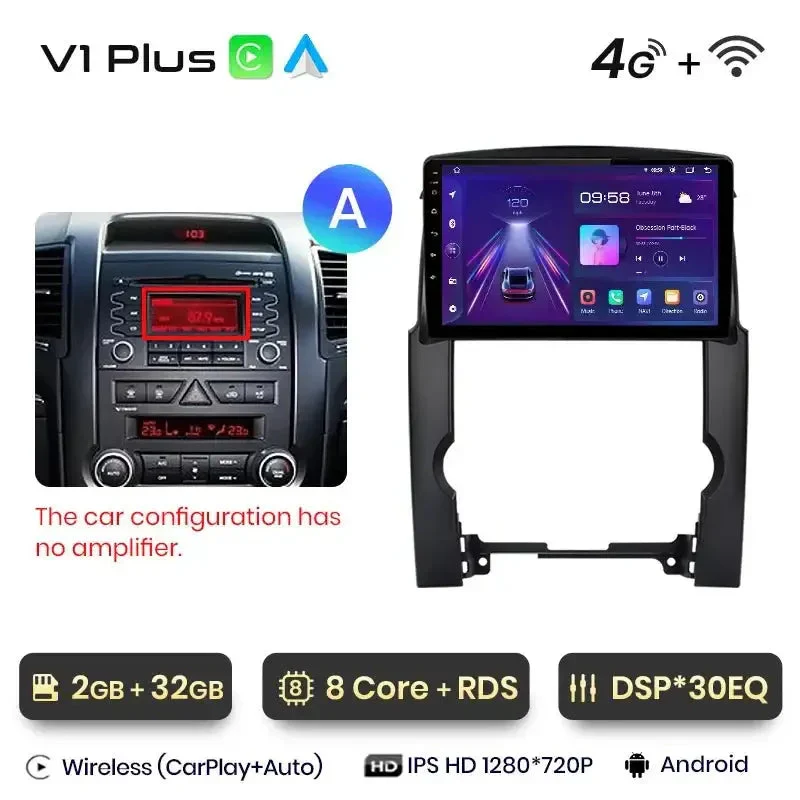 Radio Android do KIA Sorento II (XM) (2009-2012) CarPlay Android Auto 4G WiFi GPS DSP