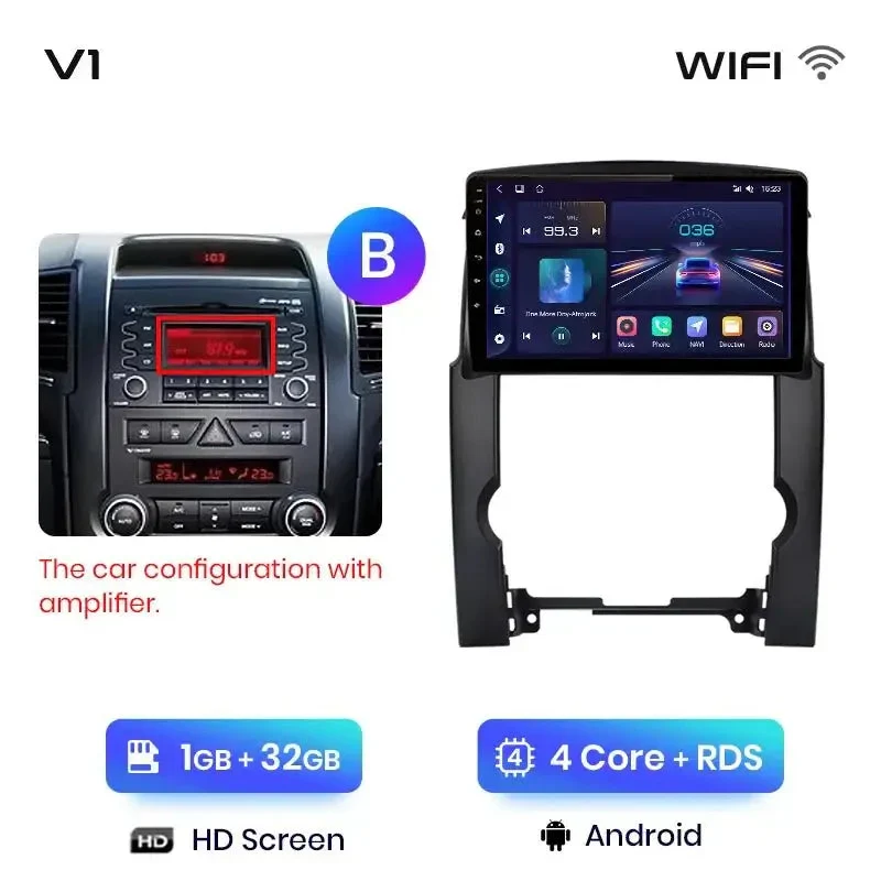 Radio Android do KIA Sorento II (XM) (2009-2012) CarPlay Android Auto 4G WiFi GPS DSP