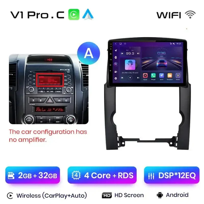 Radio Android do KIA Sorento II (XM) (2009-2012) CarPlay Android Auto 4G WiFi GPS DSP