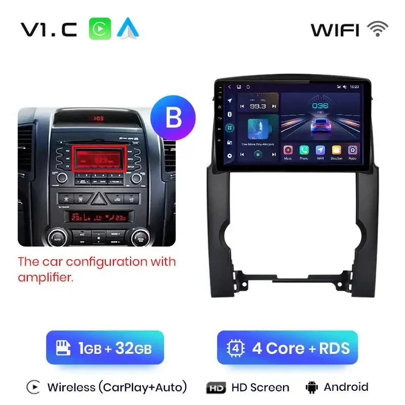 Radio Android do KIA Sorento II (XM) (2009-2012) CarPlay Android Auto 4G WiFi GPS DSP