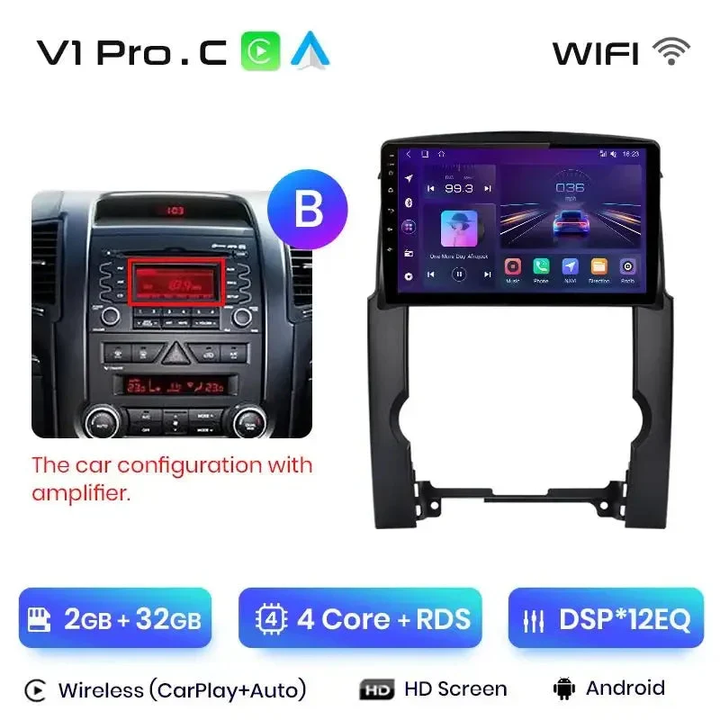 Radio Android do KIA Sorento II (XM) (2009-2012) CarPlay Android Auto 4G WiFi GPS DSP