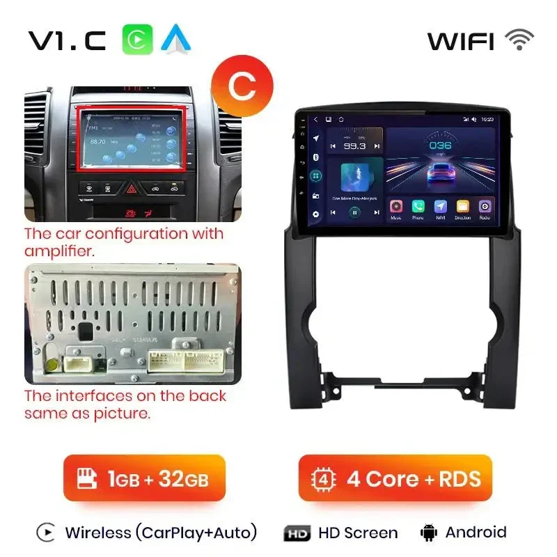 Radio Android do KIA Sorento II (XM) (2009-2012) CarPlay Android Auto 4G WiFi GPS DSP