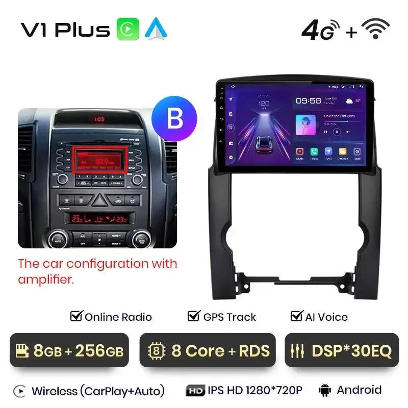 Radio Android do KIA Sorento II (XM) (2009-2012) CarPlay Android Auto 4G WiFi GPS DSP