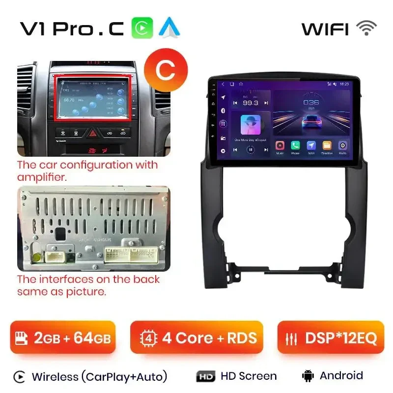 Radio Android do KIA Sorento II (XM) (2009-2012) CarPlay Android Auto 4G WiFi GPS DSP