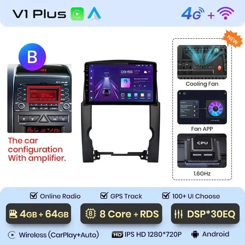 Radio Android do KIA Sorento II (XM) (2009-2012) CarPlay Android Auto 4G WiFi GPS DSP
