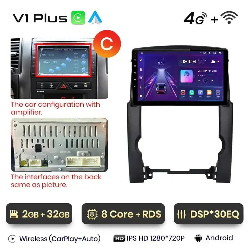 Radio Android do KIA Sorento II (XM) (2009-2012) CarPlay Android Auto 4G WiFi GPS DSP