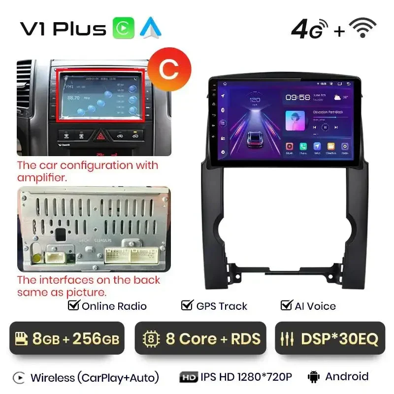 Radio Android do KIA Sorento II (XM) (2009-2012) CarPlay Android Auto 4G WiFi GPS DSP