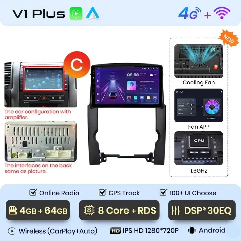 Radio Android do KIA Sorento II (XM) (2009-2012) CarPlay Android Auto 4G WiFi GPS DSP