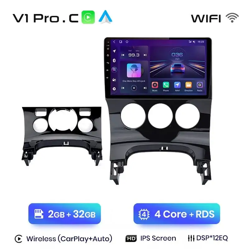 Radio Android do Peugeot 3008 (2009-2015) CarPlay Android Auto 4G WiFi GPS DSP