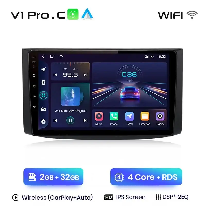 Radio Android do Chevrolet Aveo (2006-2012) CarPlay Android Auto 4G WiFi GPS DSP