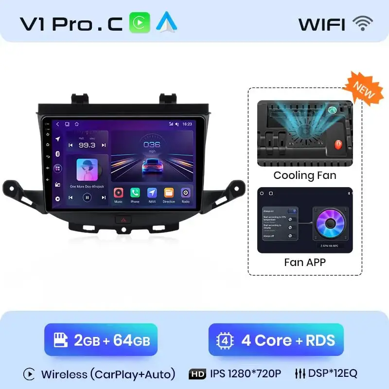 Radio Android do Opel Astra K (2015-2019) CarPlay Android Auto 4G WiFi GPS DSP