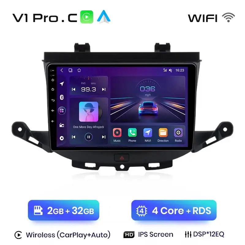 Radio Android do Opel Astra K (2015-2019) CarPlay Android Auto 4G WiFi GPS DSP