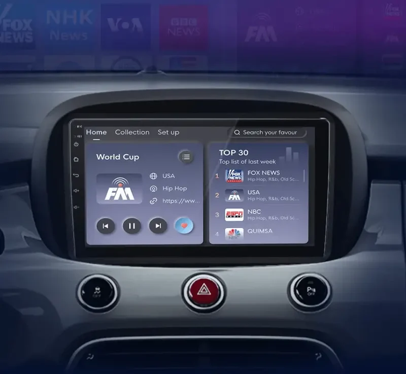 Radio Android do Fiat 500X (2014-2020) CarPlay Android Auto 4G WiFi GPS DSP