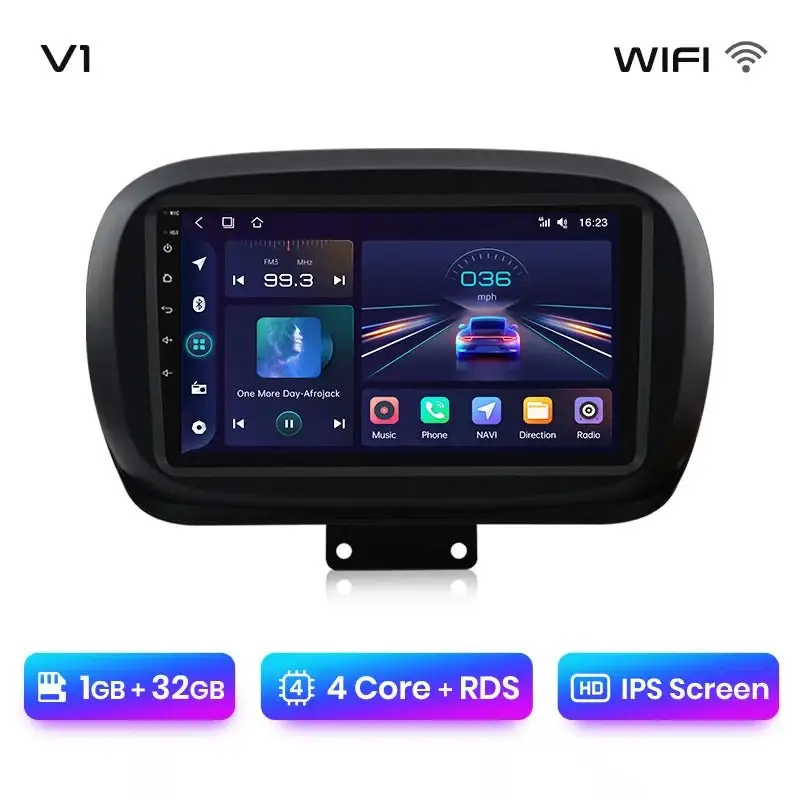 Radio Android do Fiat 500X (2014-2020) CarPlay Android Auto 4G WiFi GPS DSP