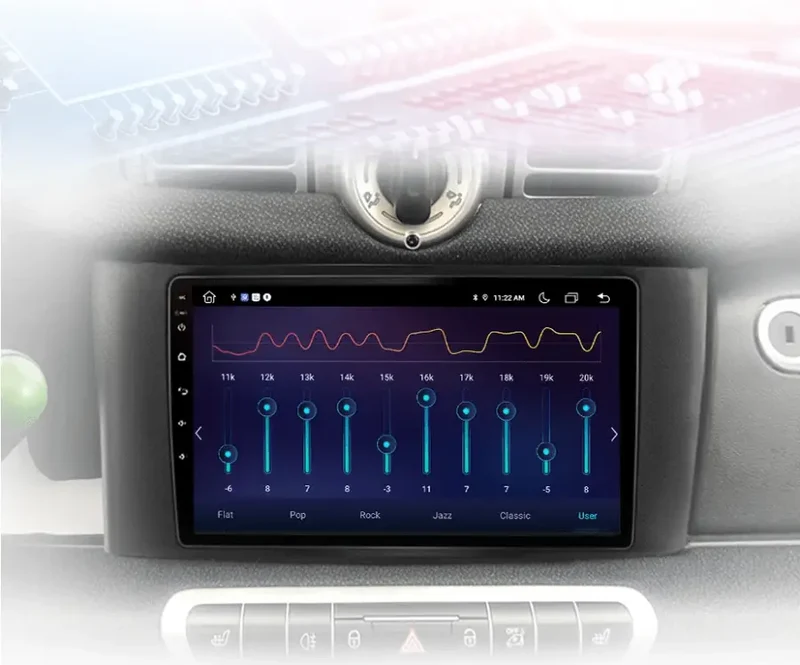 Radio Android do Smart Fortwo (2011-2015) CarPlay Android Auto 4G WiFi GPS DSP
