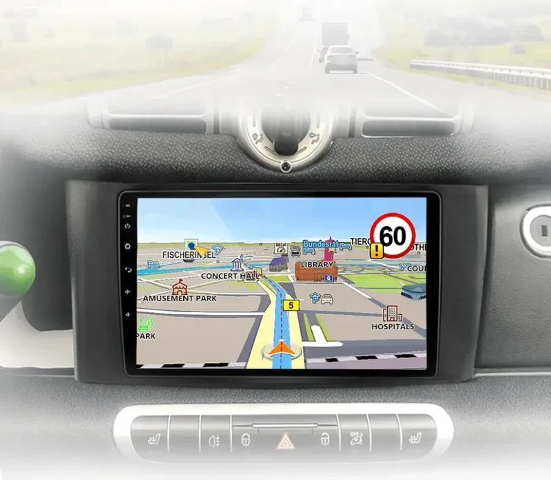 Radio Android do Smart Fortwo (2011-2015) CarPlay Android Auto 4G WiFi GPS DSP