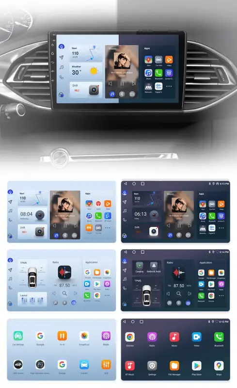 Radio Android do Peugeot 308 308S (2013-2017) CarPlay Android Auto 4G WiFi GPS DSP