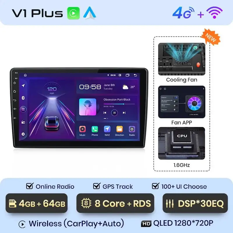 Radio Android do Peugeot 308 308S (2013-2017) CarPlay Android Auto 4G WiFi GPS DSP