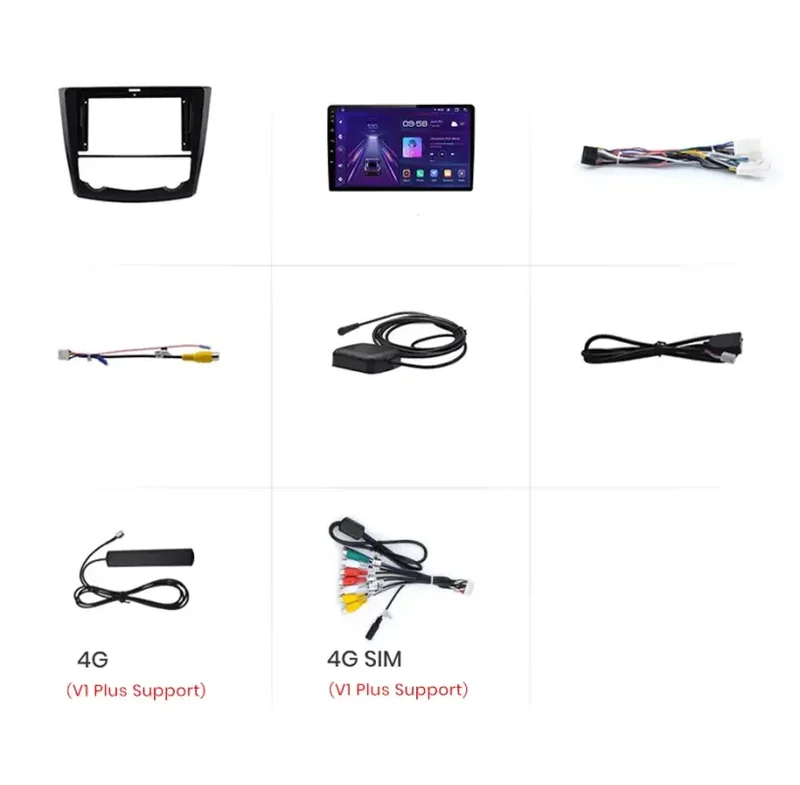 Radio Android do Renault Kadjar (2015-2019) CarPlay Android Auto 4G WiFi GPS DSP