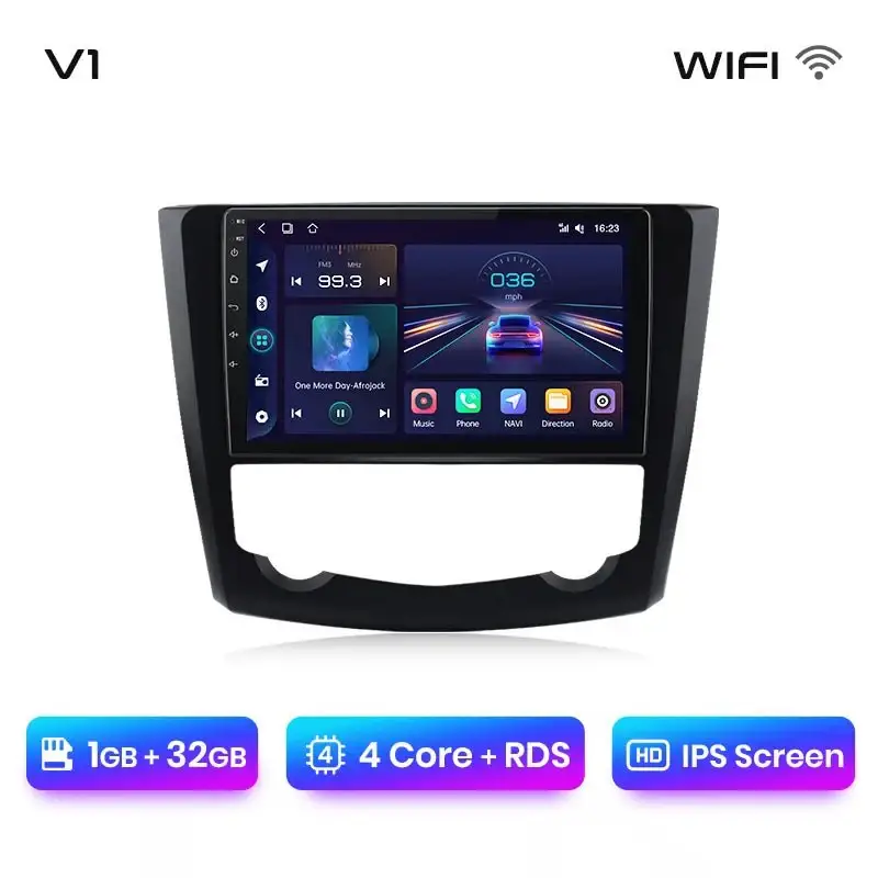 Radio Android do Renault Kadjar (2015-2019) CarPlay Android Auto 4G WiFi GPS DSP