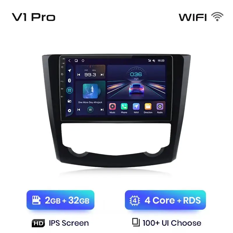 Radio Android do Renault Kadjar (2015-2019) CarPlay Android Auto 4G WiFi GPS DSP