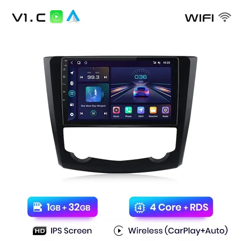 Radio Android do Renault Kadjar (2015-2019) CarPlay Android Auto 4G WiFi GPS DSP