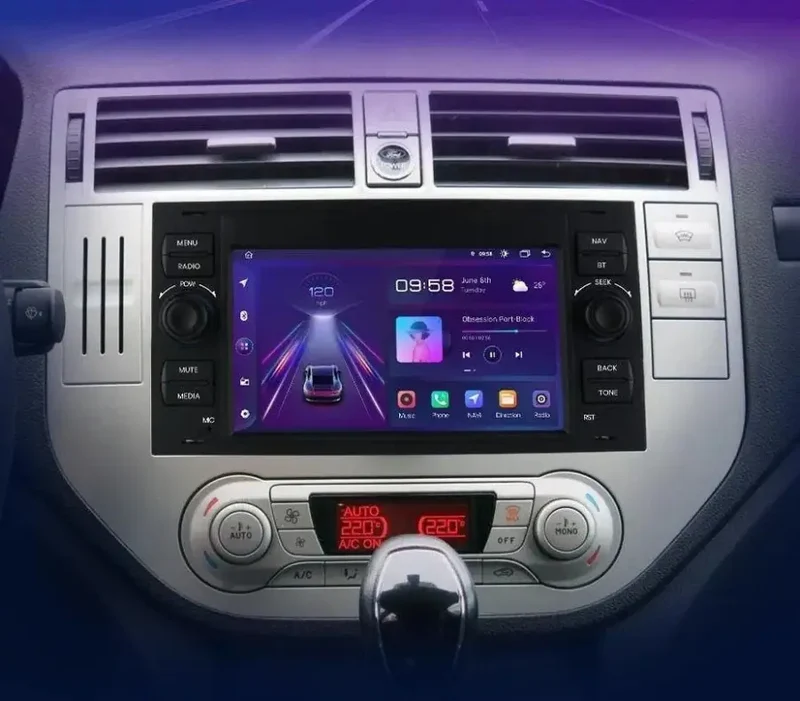 Radio Android do Ford Focus C-Max Mondeo Kuga Galaxy CarPlay Android Auto 4G WiFi GPS DSP