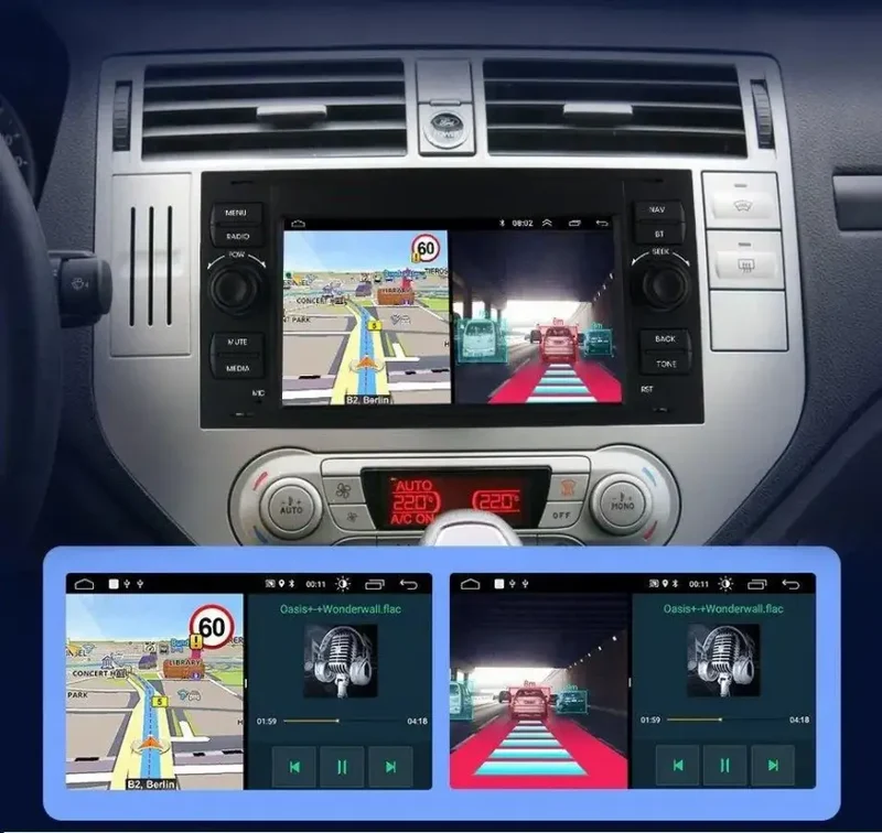 Radio Android do Ford Focus C-Max Mondeo Kuga Galaxy CarPlay Android Auto 4G WiFi GPS DSP