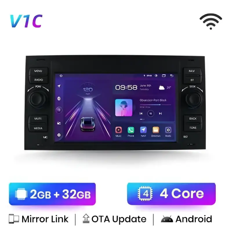 Radio Android do Ford Focus C-Max Mondeo Kuga Galaxy CarPlay Android Auto 4G WiFi GPS DSP
