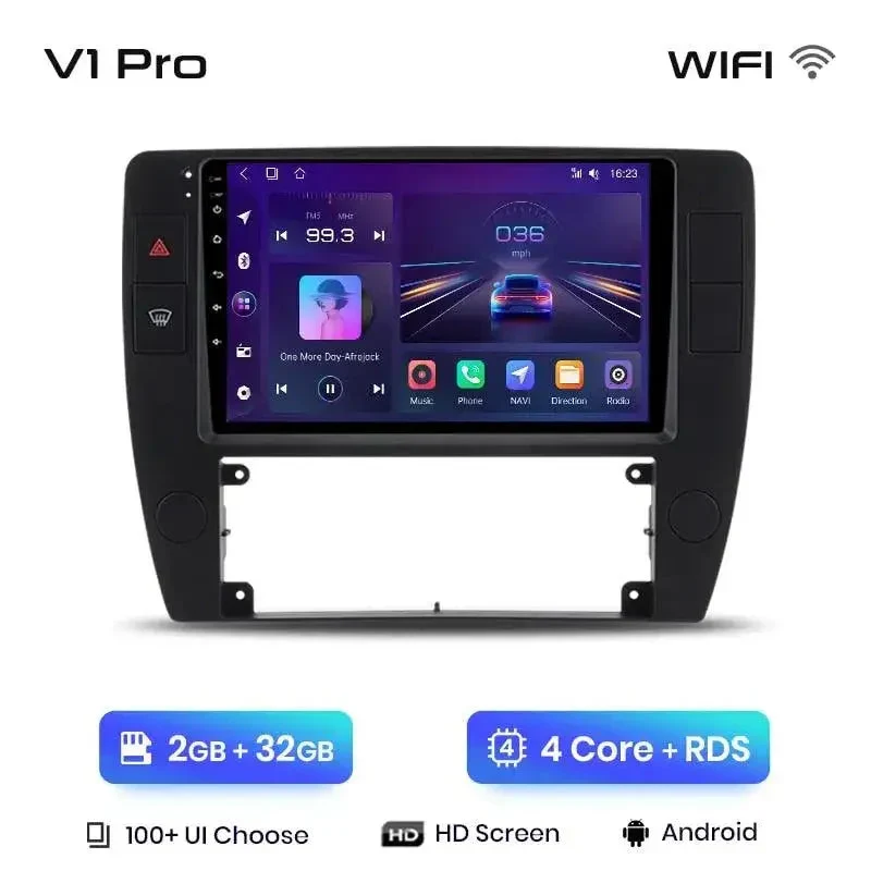 Radio Android do Volkswagen VW Passat B5 (2000-2005) CarPlay Android Auto 4G WiFi GPS DSP