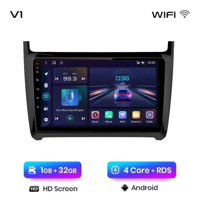 Radio Android do Volkswagen VW Polo V (2008-2020) CarPlay Android Auto 4G WiFi GPS DSP