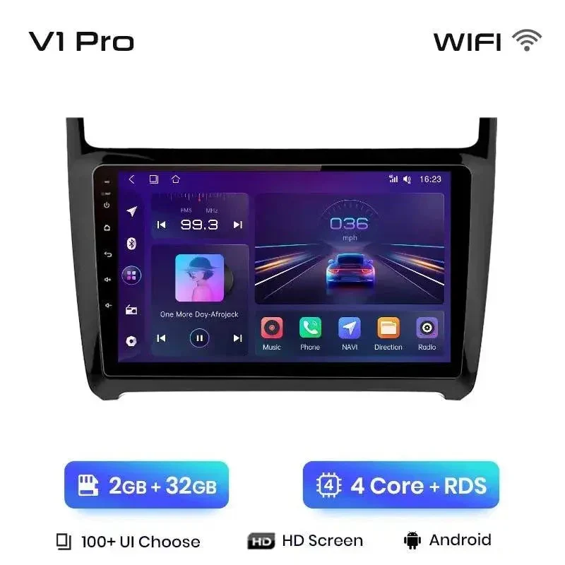 Radio Android do Volkswagen VW Polo V (2008-2020) CarPlay Android Auto 4G WiFi GPS DSP