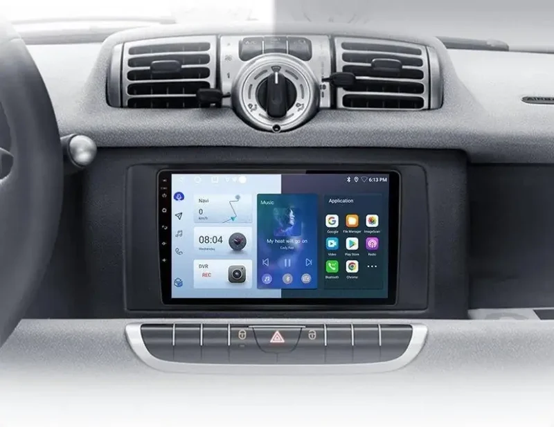 Radio Android do Smart Fortwo (2005-2010) CarPlay Android Auto 4G WiFi GPS DSP