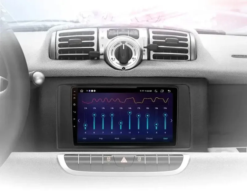 Radio Android do Smart Fortwo (2005-2010) CarPlay Android Auto 4G WiFi GPS DSP
