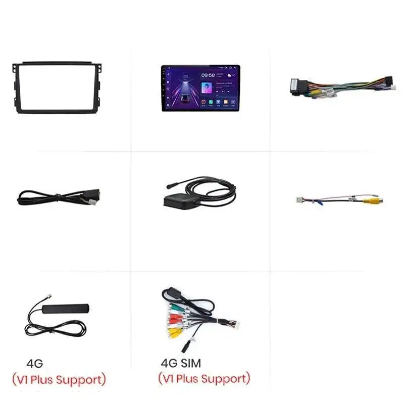 Radio Android do Smart Fortwo (2005-2010) CarPlay Android Auto 4G WiFi GPS DSP