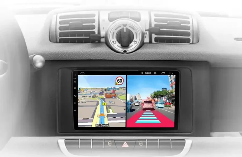 Radio Android do Smart Fortwo (2005-2010) CarPlay Android Auto 4G WiFi GPS DSP