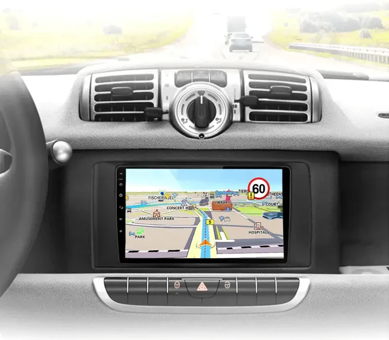 Radio Android do Smart Fortwo (2005-2010) CarPlay Android Auto 4G WiFi GPS DSP