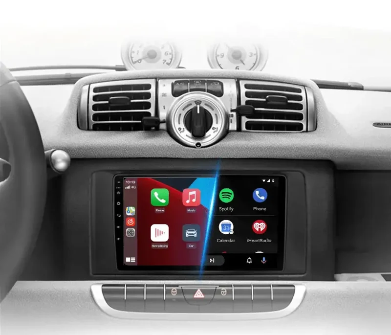 Radio Android do Smart Fortwo (2005-2010) CarPlay Android Auto 4G WiFi GPS DSP