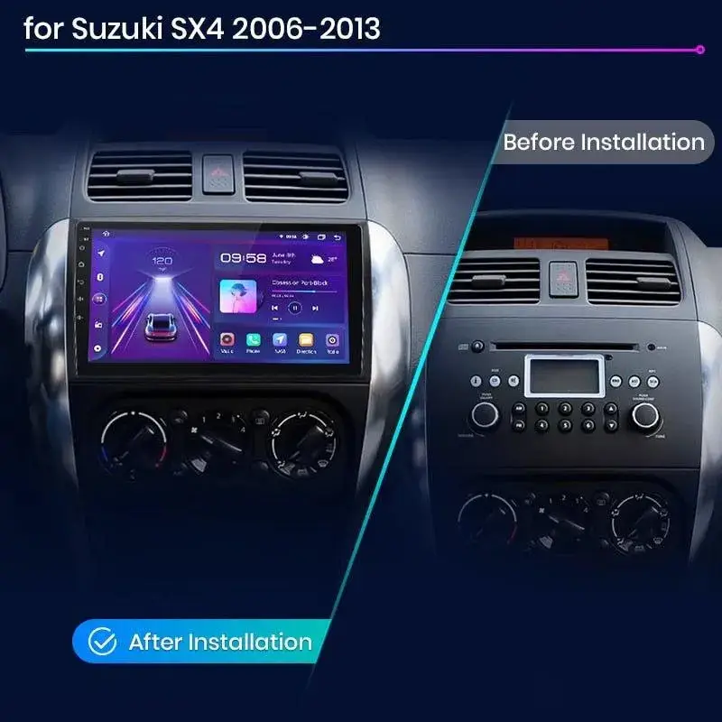 Radio Android do Suzuki SX4 Fiat Sedici 2005-2014 (2006-2013) CarPlay Android Auto 4G WiFi GPS DSP