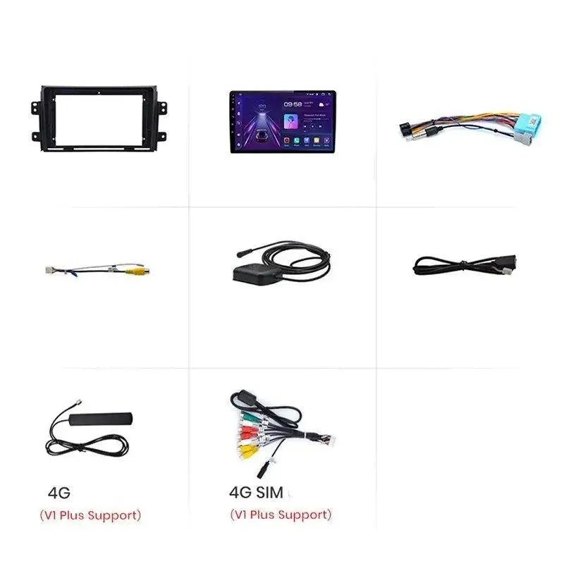 Radio Android do Suzuki SX4 Fiat Sedici 2005-2014 (2006-2013) CarPlay Android Auto 4G WiFi GPS DSP