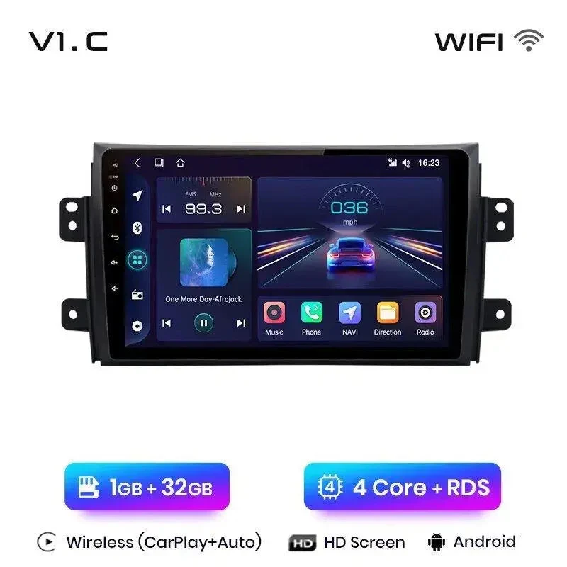 Radio Android do Suzuki SX4 Fiat Sedici 2005-2014 (2006-2013) CarPlay Android Auto 4G WiFi GPS DSP