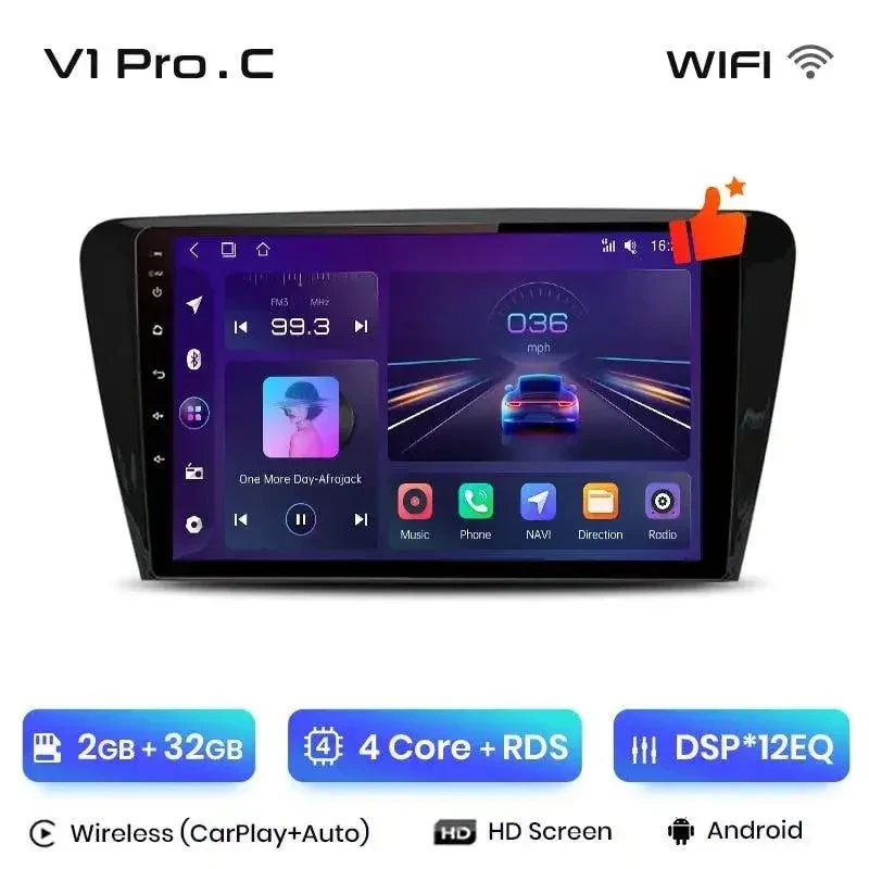 Radio Android do Skoda Octavia III (A7) (2013-2018) CarPlay Android Auto 4G WiFi GPS DSP