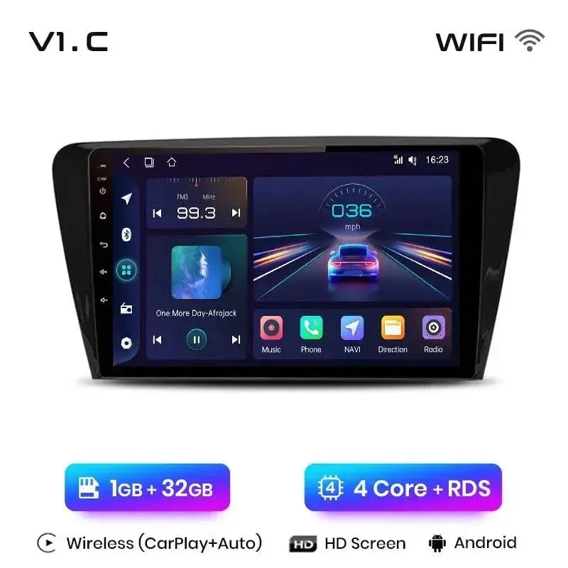 Radio Android do Skoda Octavia III (A7) (2013-2018) CarPlay Android Auto 4G WiFi GPS DSP