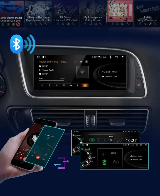 Radio Android do Audi Q5 Dedykowany (2009-2016) CarPlay Android Auto 4G WiFi GPS DSP Ekran