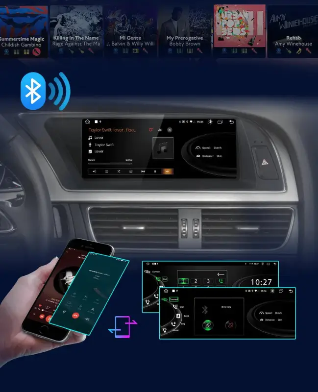 Radio Android do Audi A5 Dedykowany (2009-2016) CarPlay Android Auto 4G WiFi GPS DSP Ekran