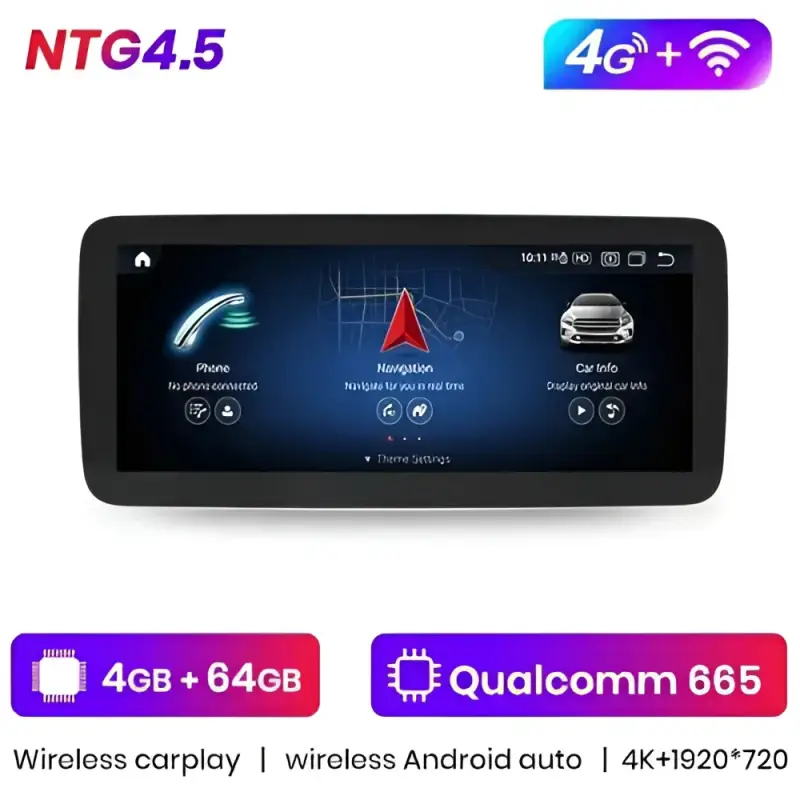 Radio Android do Mercedes-Benz A-Klasa W176 GLA X156 CLA C117 Dedykowany (2013-2018) CarPlay Android Auto 4G WiFi GPS DSP Ekran
